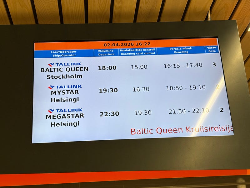 [乘船紀實] Tallink Silja Line Baltic Queen |塔林(Tallinn) →斯德哥爾摩(Stockholm) | 過夜遊輪